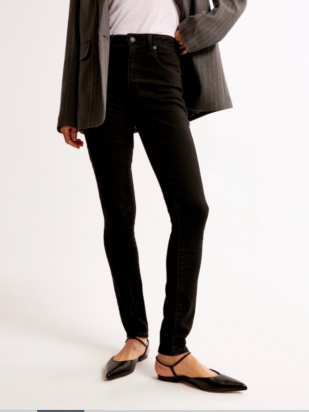 Abercrombie Super Skinny High-Rise Black Jeans: 28 curve love